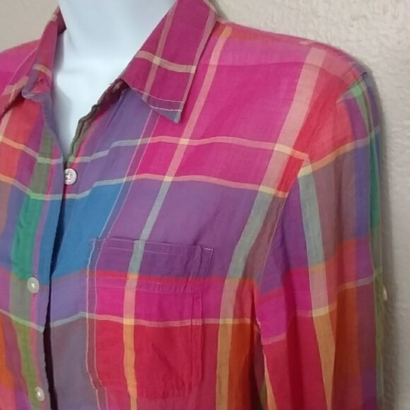 Ralph Lauren Lightweight Pink Plaid Button Down PM - Picture 2 of 8